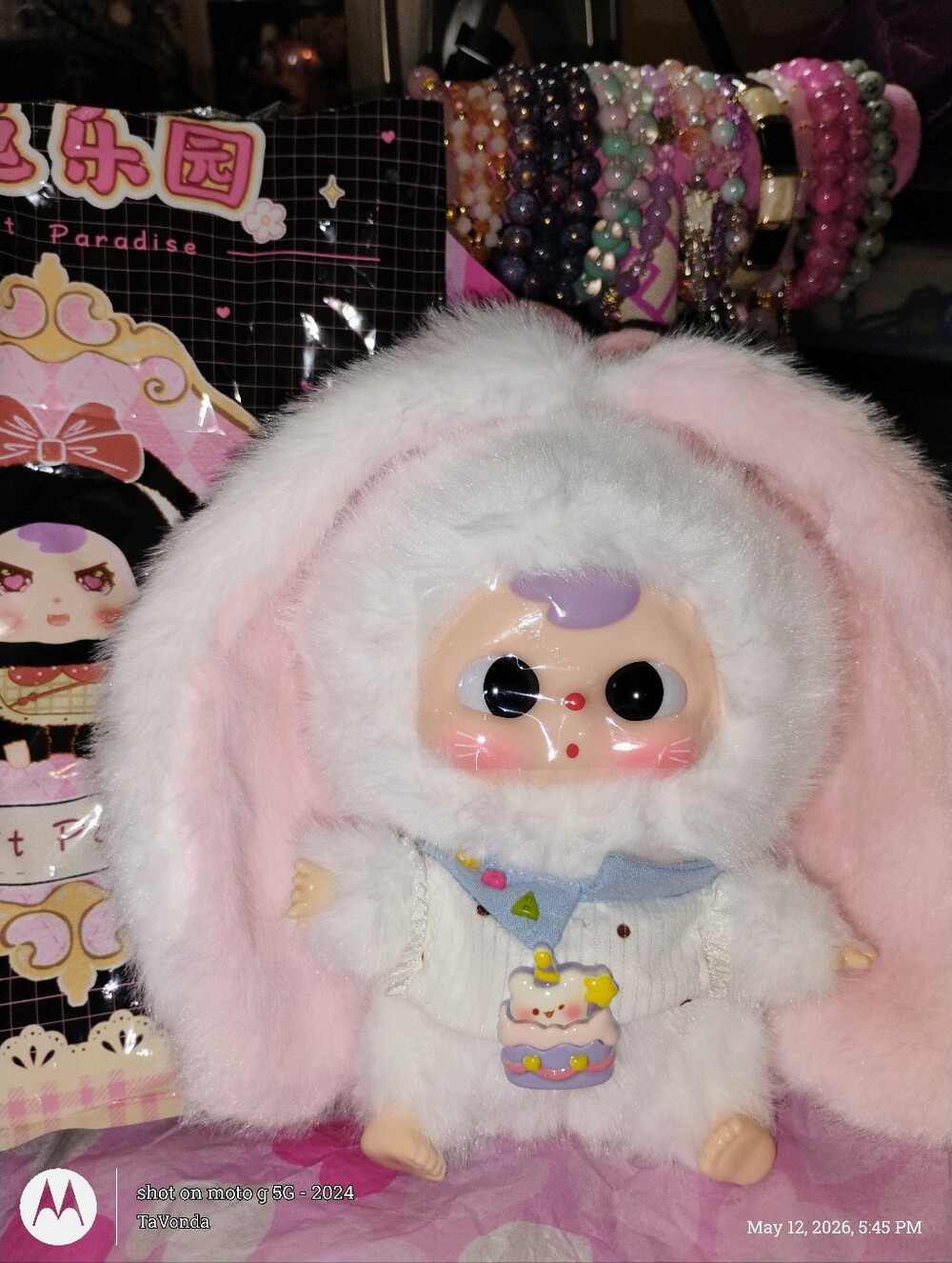 Rabbit Paradise White & Pink Bunny Plush Doll✨NO BOX✨